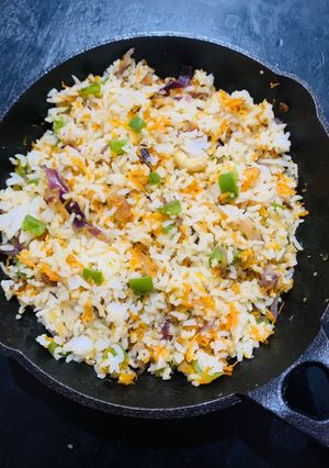 A picture of Green Orange quick Pulao.