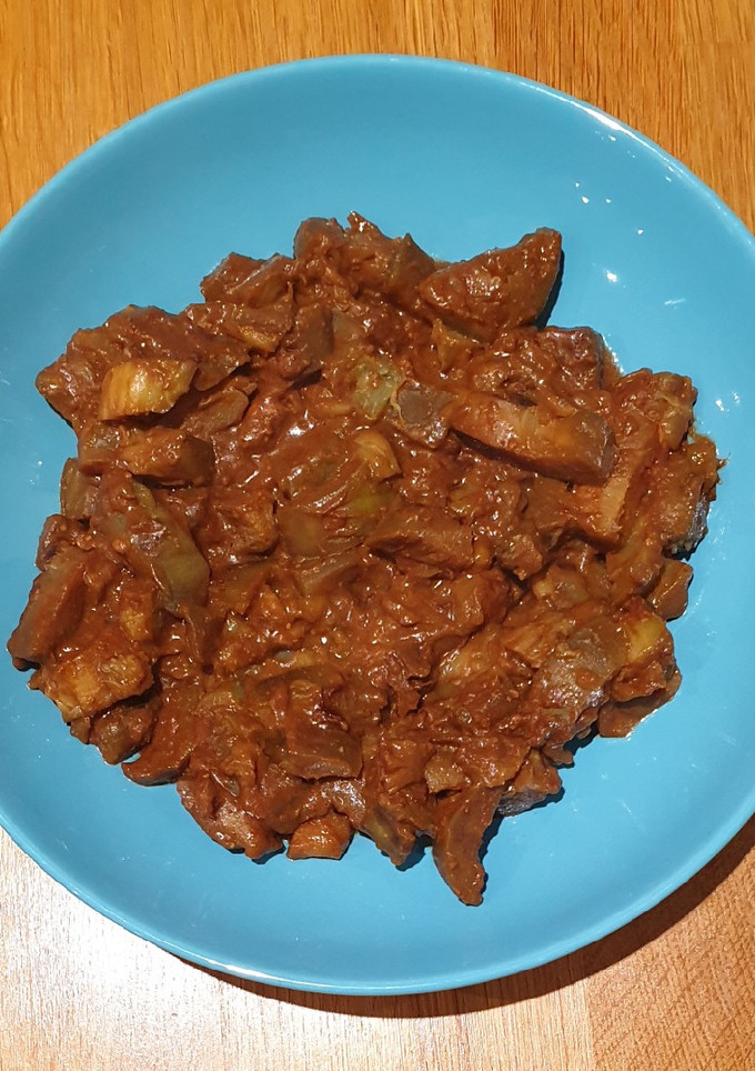 Una foto de Berenjenas con salsa de cacahuete