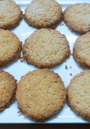 A picture of Coconut cookies by chef tayyaba.