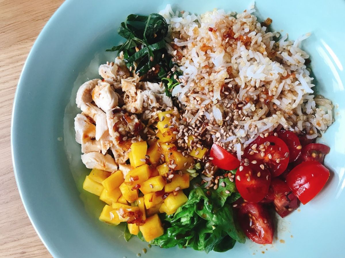 Rice Bowl - Cơm Quinoa Trộn Ức Gà Xé & Rau Quả Tươi