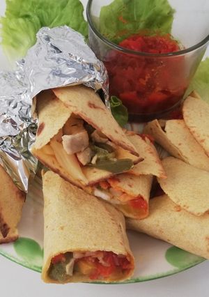 Foto di Fajitas di pollo con salsa ranchera homemade