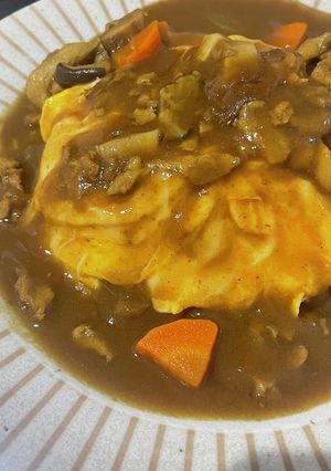A picture of Leftover Curry Omurice.