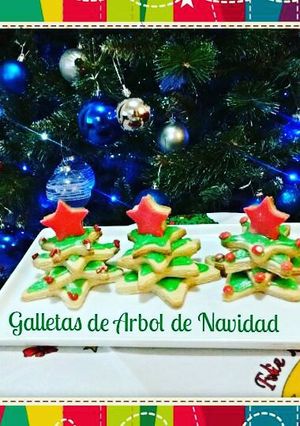 Una foto de Galletas árbol de Navidad