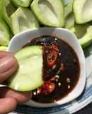 Mắm ruốc chấm xoài