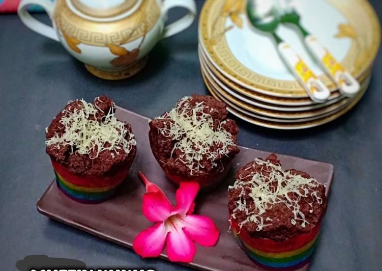 Bagaimana Membuat Muffin kukus coklat keju, Enak