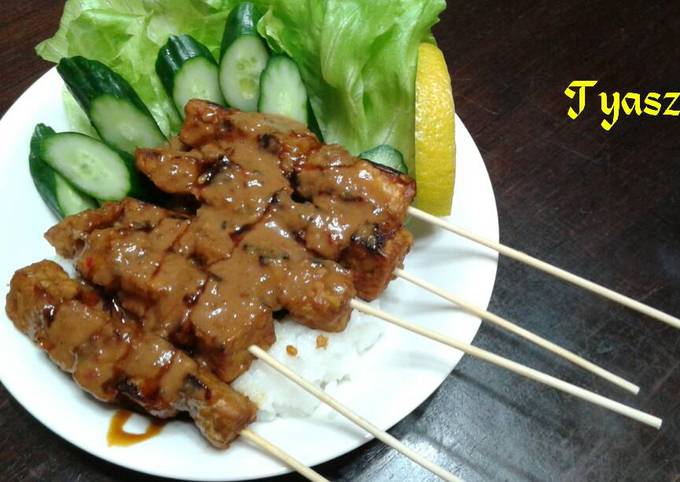 Sate Tempe Sambel kacang