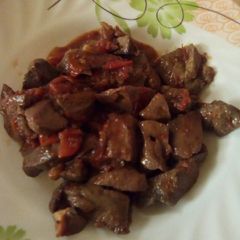 A picture of Fried liver.