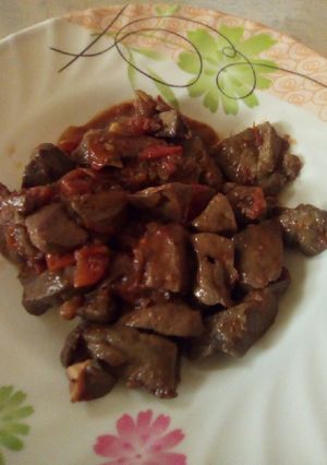 A picture of Fried liver.