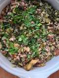 Migas de Couve, Broa e Feijão Frade