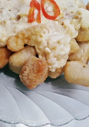 Foto resep Tahu dan udang crispy dengan saus telur asin