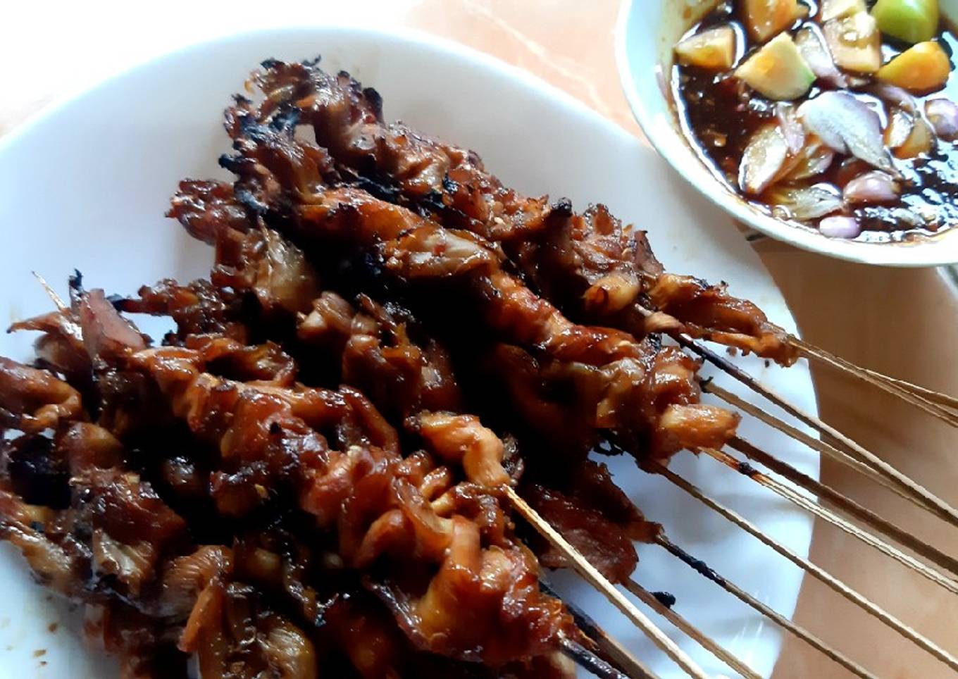 Sate jamur kecap mantap