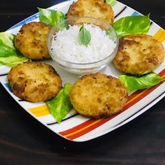 A picture of Boiled rice cutlets/kababs.