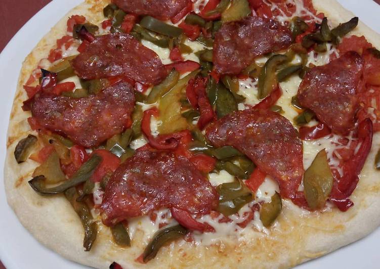 Comment Servir Pizza poivron chorizo