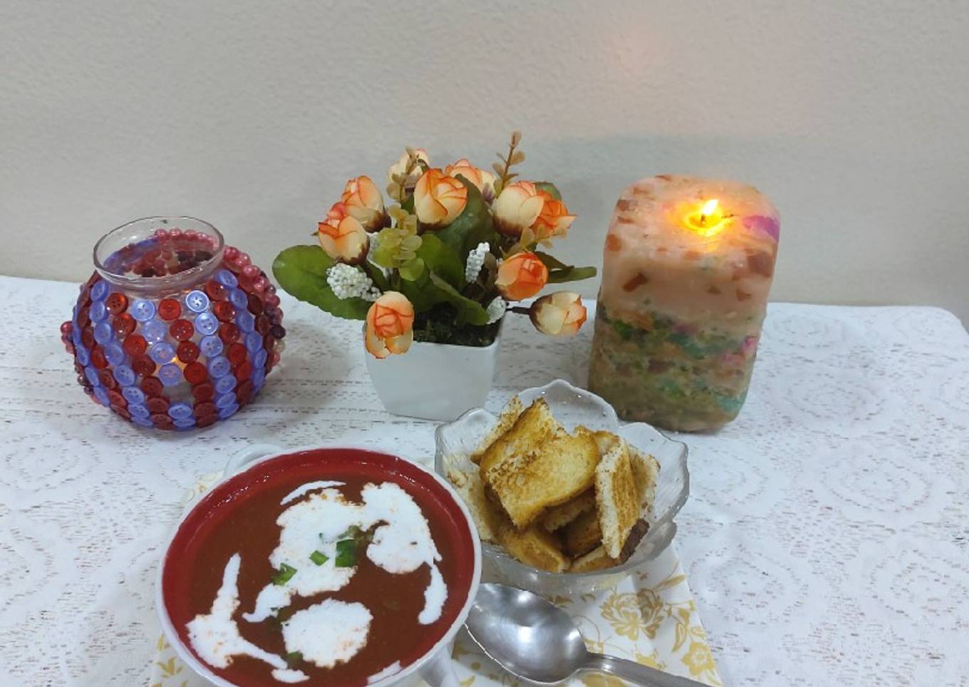 Carrot beetroot tomato soup