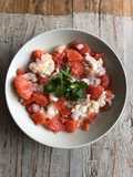 Ceviche de cabillaud au pamplemousse rose