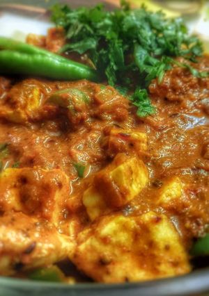 A picture of Paneer-shimla mirch(Capsicum) Masala Curry!.