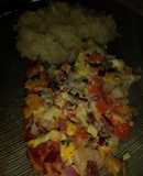 Pollo (suprema) al horno con mix de ingredientes