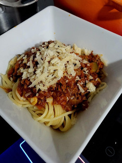 Una foto de Pasta con salsa boloñesa