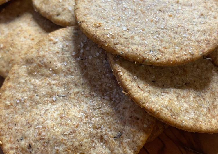 Recipe of Favorite Sourdough Crackers or Breadsticks with Extra Virgin Olive Oil &amp; Herbs