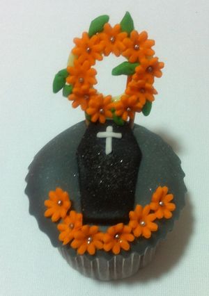 Una foto de Cupcake de tumba fondant !!
