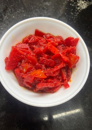A picture of Beetroot curry.
