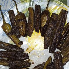 A picture of Okra Chilli Fry.