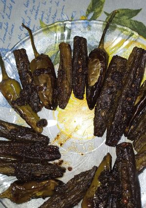A picture of Okra Chilli Fry.