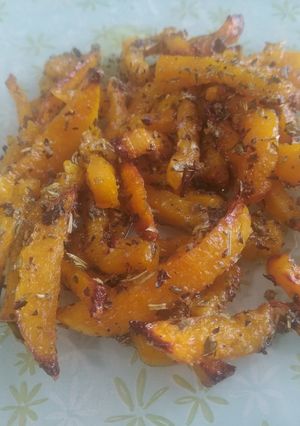 Una foto de Guarnición de calabaza especiada, en airfryer