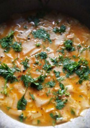 A picture of Papad Sabji.