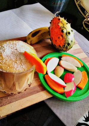 A picture of Pawpaw,pineapple,banana smoothie#15misorlessrecipe.