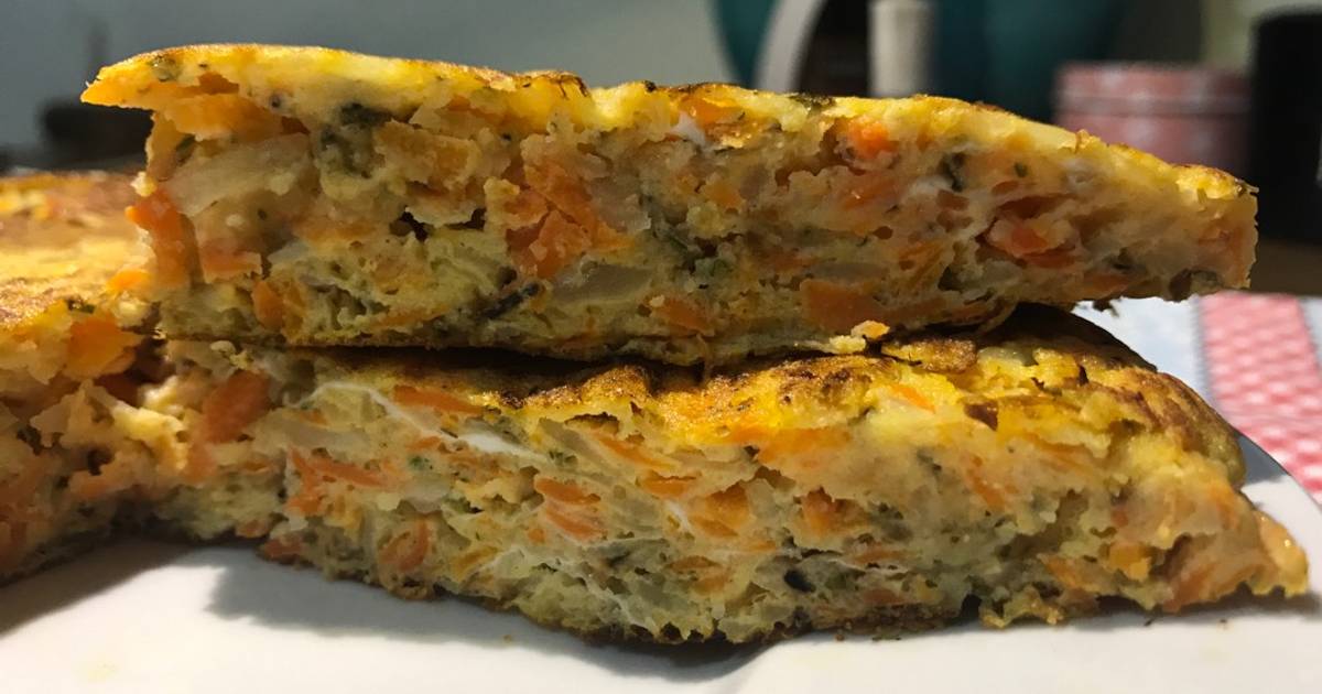 Tortilla de papas y zanahorias light Receta de Milagros Sosa Vidoni Cookpad