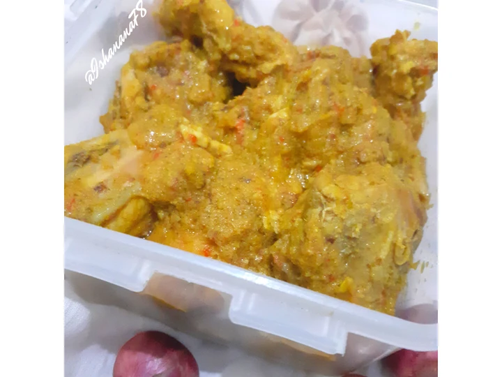 Cara Mudah Membikin Resep Ayam ungkep bumbu kare yang  Bikin Ketagihan Anti Ribet, Uenak Banget