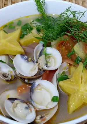 Hình của món Canh riêu nghêu.