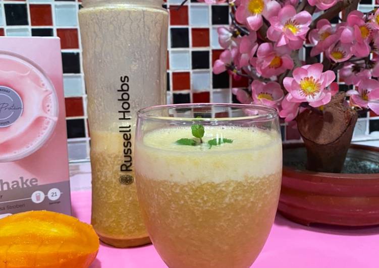 Bagaimana Membuat Nutrishake Mango Mint, Enak