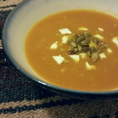 A picture of Spiced Butternut Squash Soup.