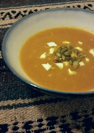 A picture of Spiced Butternut Squash Soup.