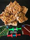 Murmura Chikki - Puffed Rice Jaggery Chikki - Mamra Chikki