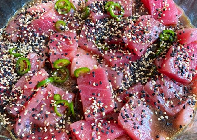 Sashimi de atún estilo los arcos Receta de Ana Laura Arias- Cookpad
