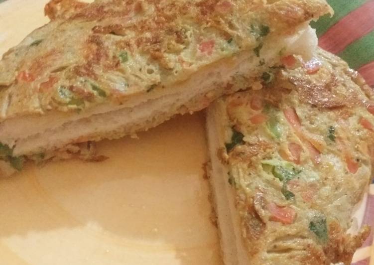 Egg veg bread sandwich