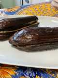 Millefeuilles d’aubergines grillées au labneh, épices et persil