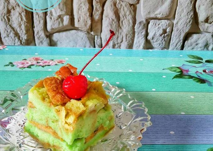 Resep Puding Roti Pisang Pandan Kukus yang Lezat