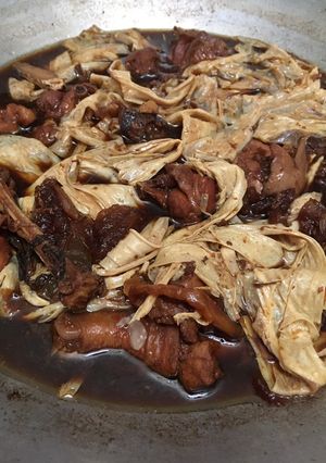 Foto resep Ayam + kembang tahu kecap
