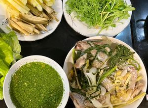 Hình của món Cá diêu hồng hấp bia.