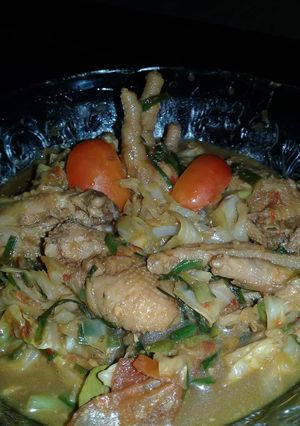 Foto resep Krengsengan ceker+kepala ayam(kromoan) +sayur kol
