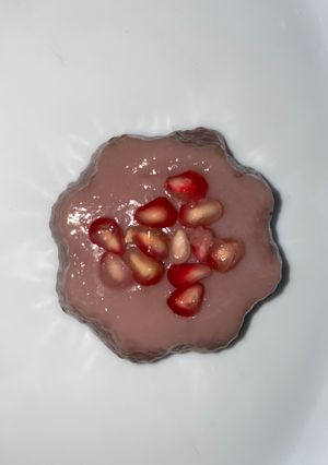 A picture of Pomegranate pudding.