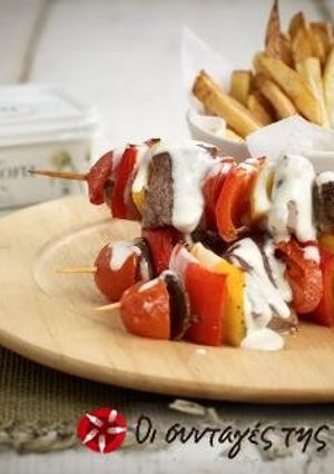 Φωτογραφία της συνταγής Σουβλάκι από μοσχαρίσιο φιλέτο και λαχανικά
