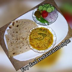 A picture of Fry daal restaurants style.