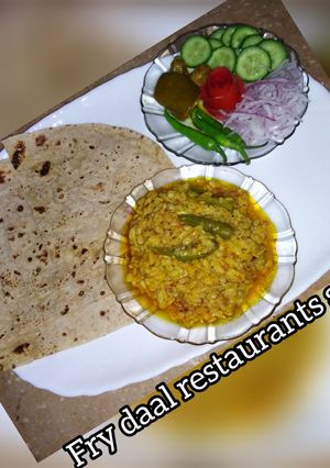 A picture of Fry daal restaurants style.