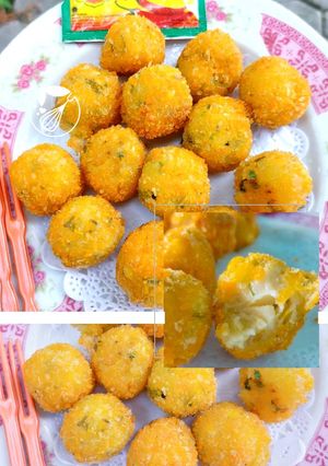 Foto resep Bola Kentang Keju + Sayur