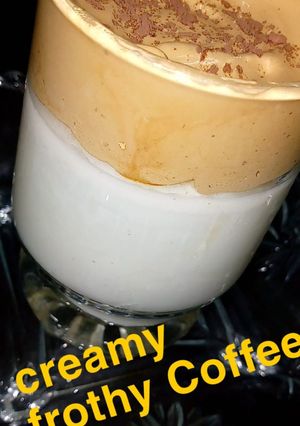 A picture of Creemy frothy coffee.